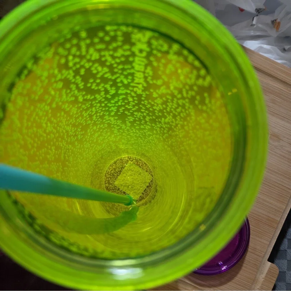 Starbucks 24oz Green Tumbler Beverage Container‎ Cold Cup with Straw